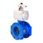 شیر پروانه ای فلنجدار گیربكسی چدنی با جك بادی میراب